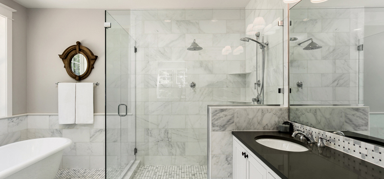 bathroom shower door installation in San Carlos Park