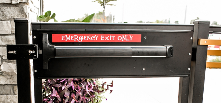 emergency push bar installation in San Carlos Park